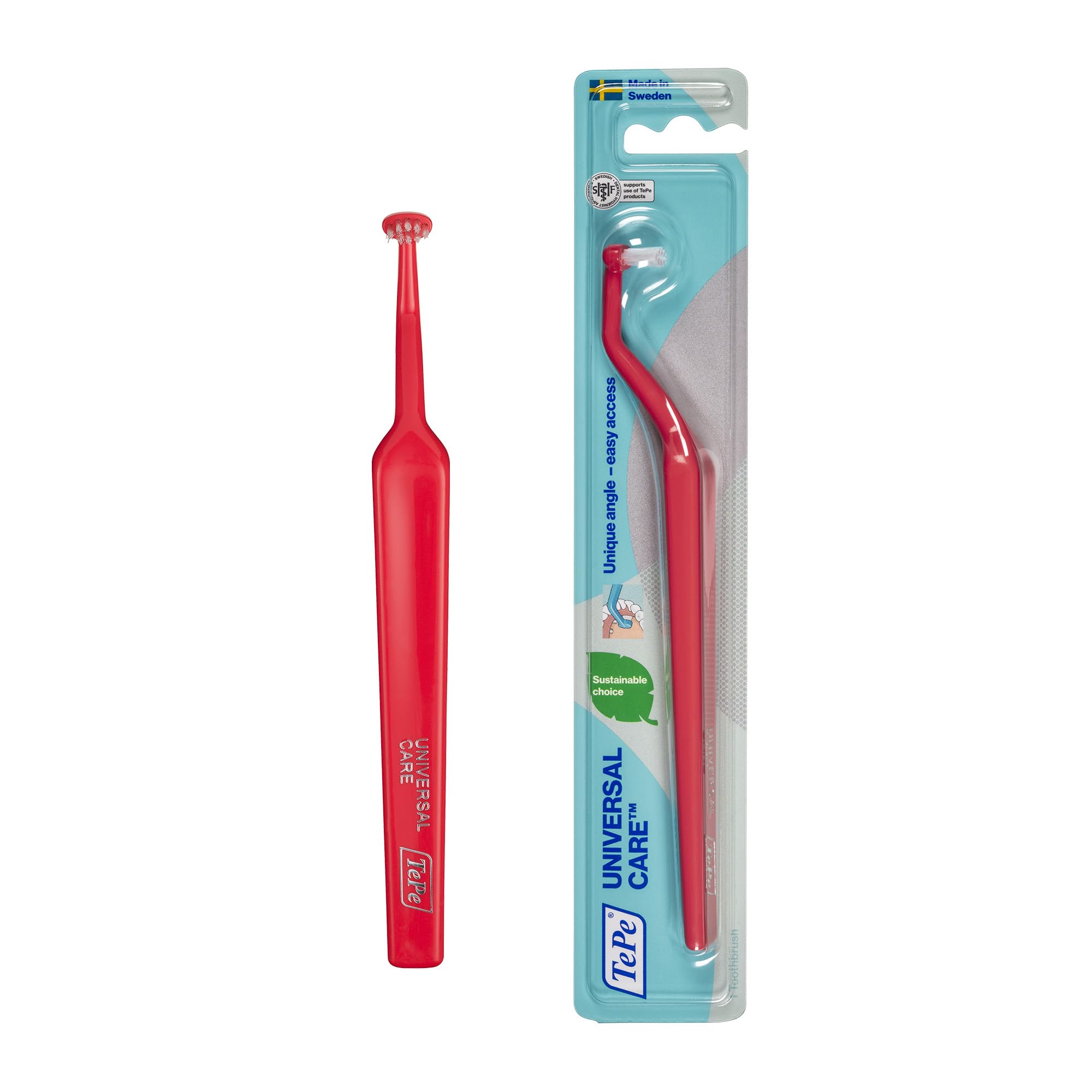 TePe Universal Care Brush, 1pc, Cleaning of Braces or Dental implants, facilitates Precise Cleaning in Narrow and Hard to Reach Areas