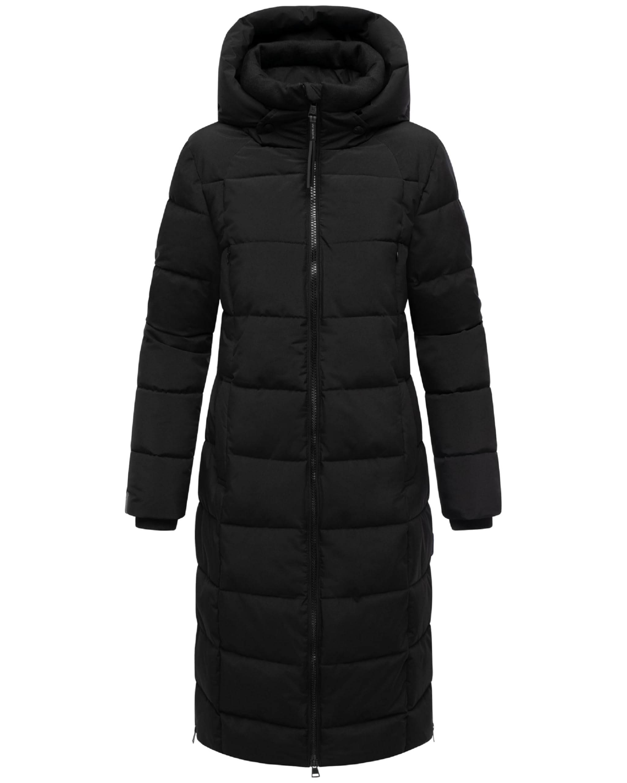 Marikoo Women's Black Lanitaa Xvi Long Winter Coat Warm Quilted Coat Xs-6Xl, M