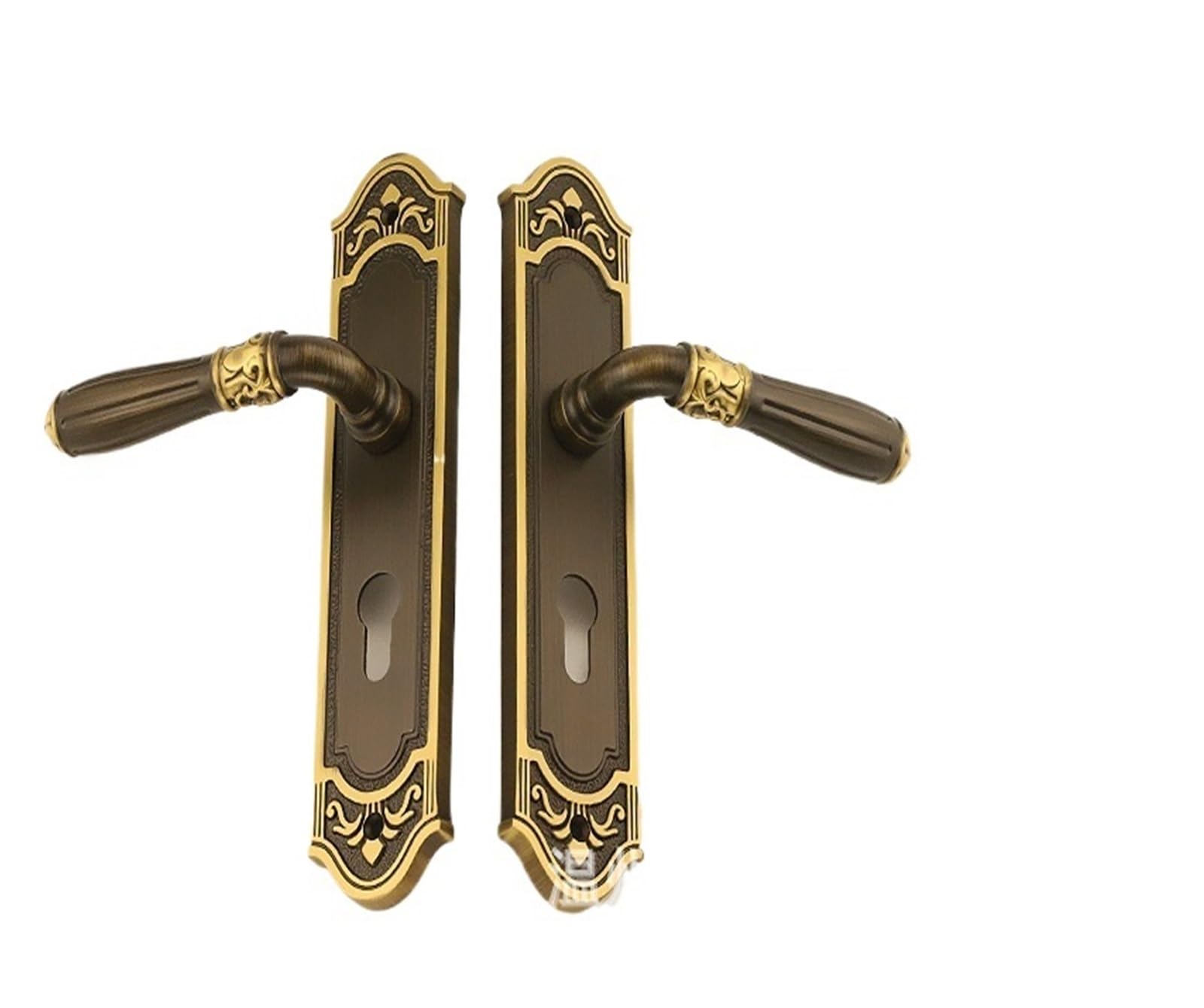 Aepqbgqj One Color Pure Copper Door Lock European Silent Indoor Bedroom Handle Lever
