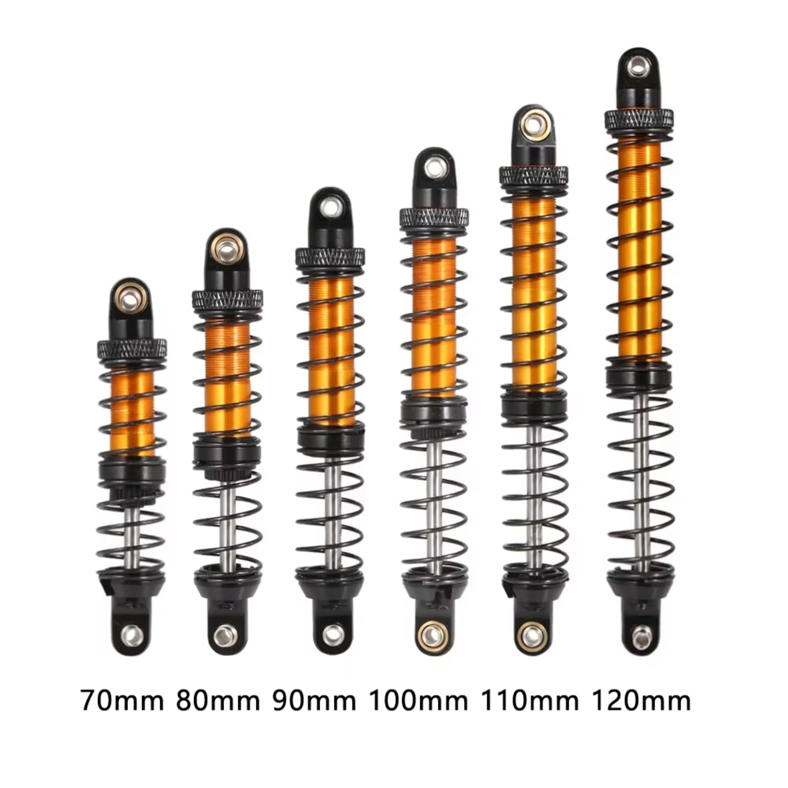 Runup Lot 4 Amortisseurs Métal 120 Mm – Pour RC 1/10 SCX10 TRX4, Aluminium CNC, Ressorts Rechange