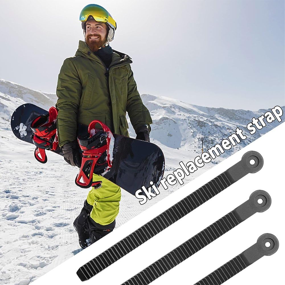 Correas De Tobillo para Snowboard, Repuesto Accesorios Fijación con Correa para Esquís 4 Piezas