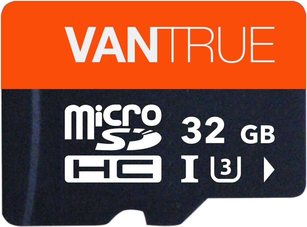 Vantrue 32GB Micro SD Card with Adapter, U3 C10, UHS-I High Speed SD Card for Dash Cams & Home Security System Video Cameras
