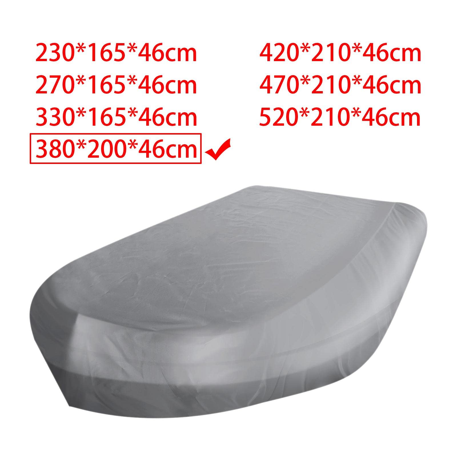 Housse de Bateau, Anti-poussière, Déperlante, Housse pour Canoë, Tissu Oxford, Protection Optimale, Idéale pour Le Stockage Extérieur, Transportable S, 380x200x46cm