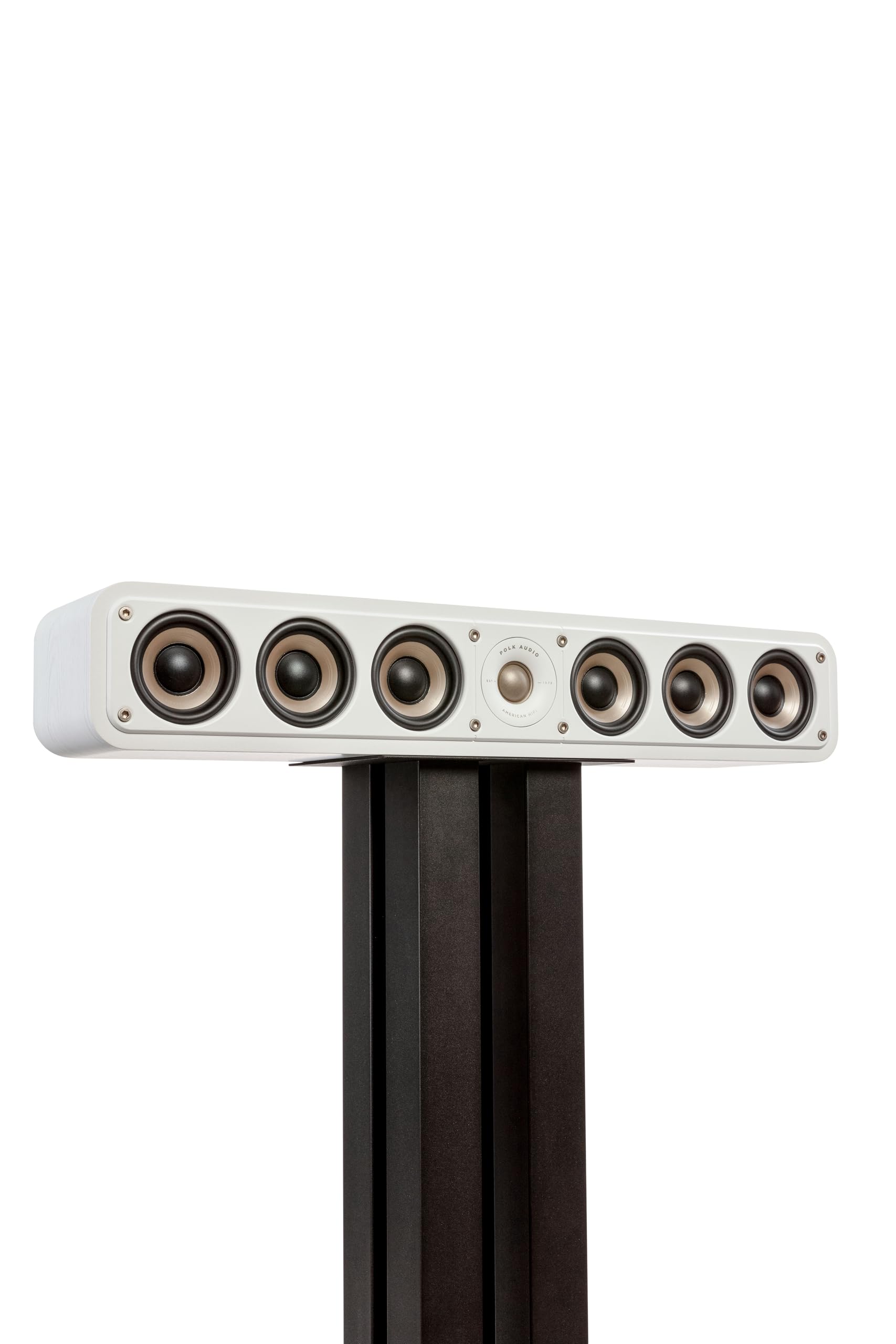 Polk Signature Elite ES35 Slim Center Channel Speaker - Hi-Res Audio Certified, Dolby Atmos & DTS:X Compatible, 1" Tweeter & (6) 3" Woofers, Dual Power Port for Effortless Bass, Elegant White-Washed