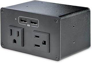 StarTech.com Power Outlet Module for Conference Table Connectivity Box - 2X AC Power and 2X USB-A - Power and Charging Hub (MOD4POWERNA)