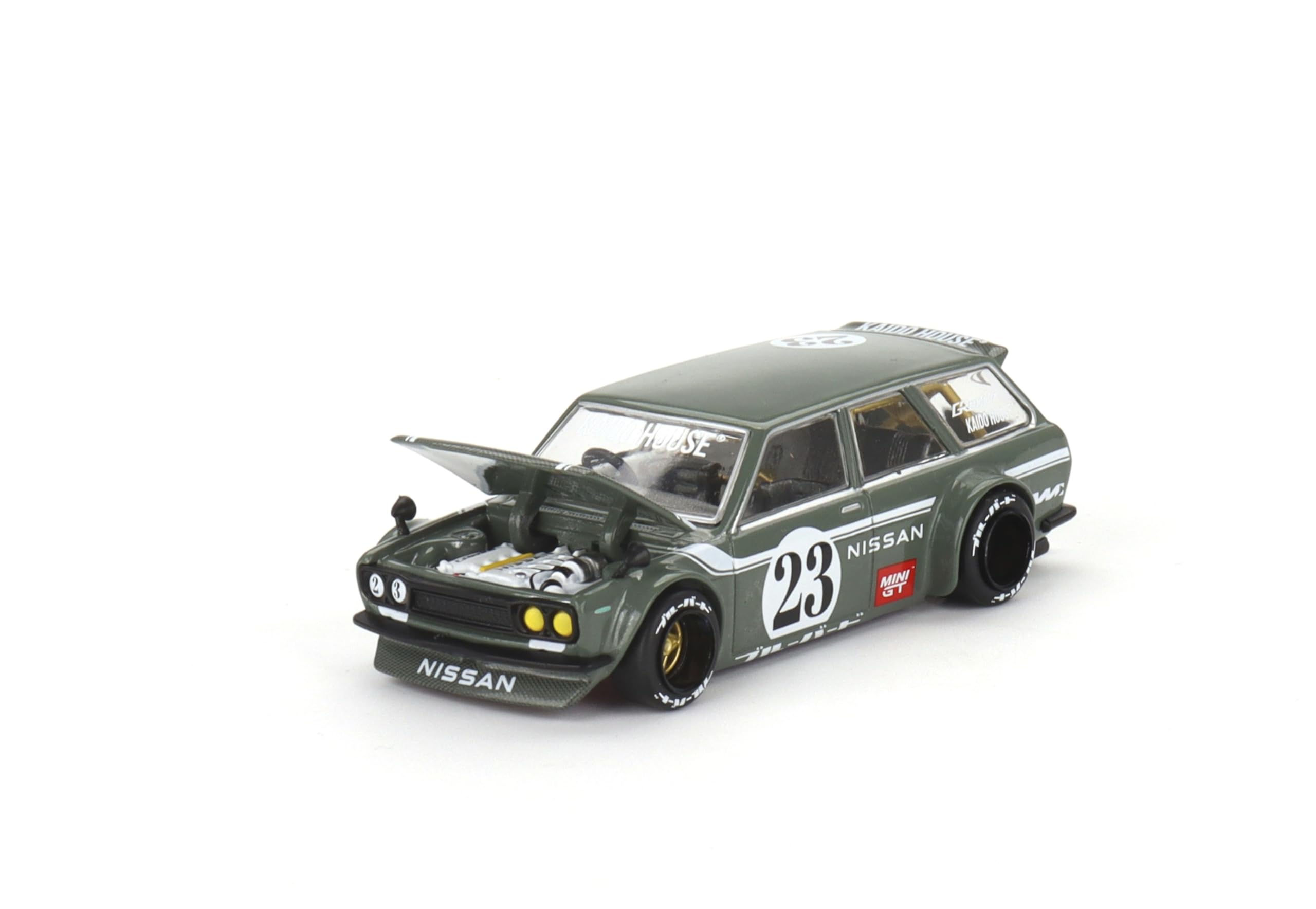 Truescale Miniatures True Scale Model Car Compatible with Datsun KAIDO 510 Wagon Carbon Fiber V3 Limited Edition 1/64 Diecast Model Car Kaido House KHMG076
