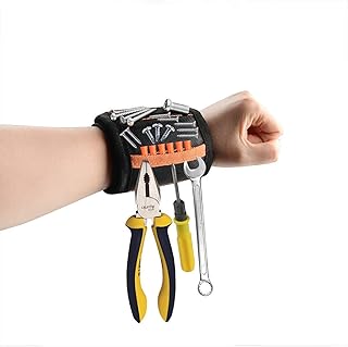 Bestes Männer Geschenke Magnetisches Armband - Magnetarmband Handwerker mit 15 Leistungsstarken Magneten, Vater Tischler Männer Gadgets Geschenke für Halten Werkzeuge Schrauben Nägel Bohrernn