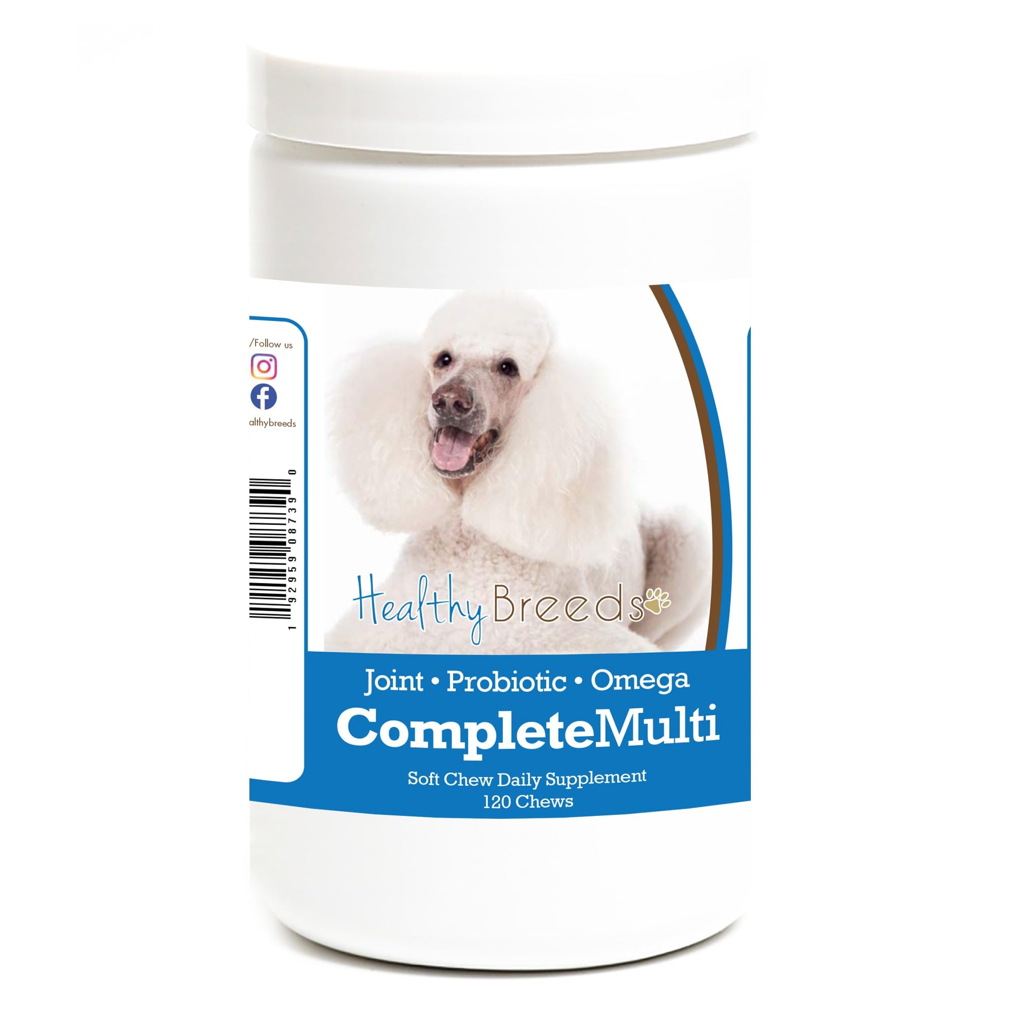 Healthy Breeds Poodle All In One Multivitamin Soft Chew 120 Count