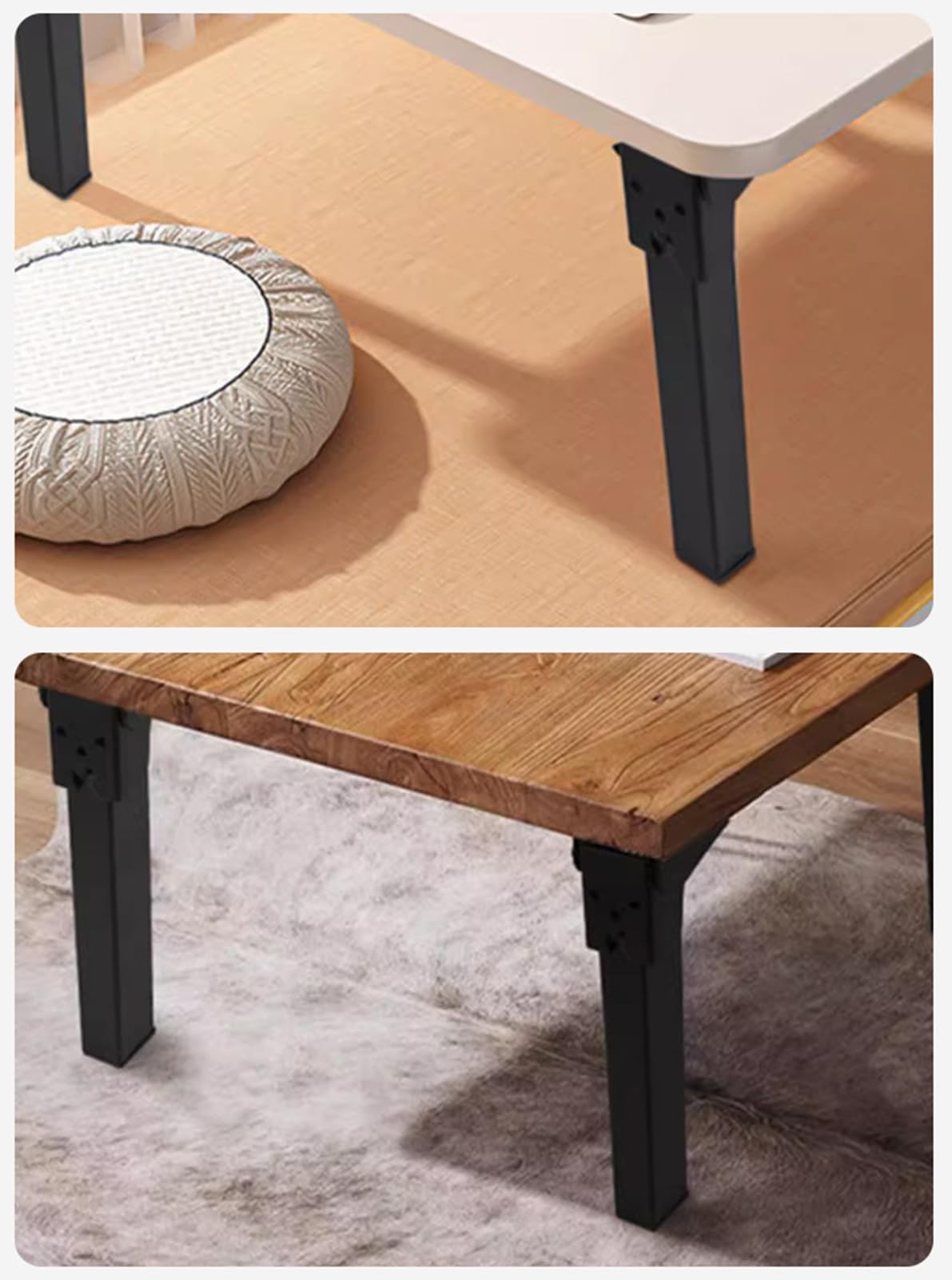 Wytrzymałe metalowe składane nogi do stołu o długości 55 cm, wymienne śruby montażowe DIY na kemping, do kampera, sofy, łóżka, stolika kawowego, solidny sprzęt do użytku domowego i na zewnątrz
