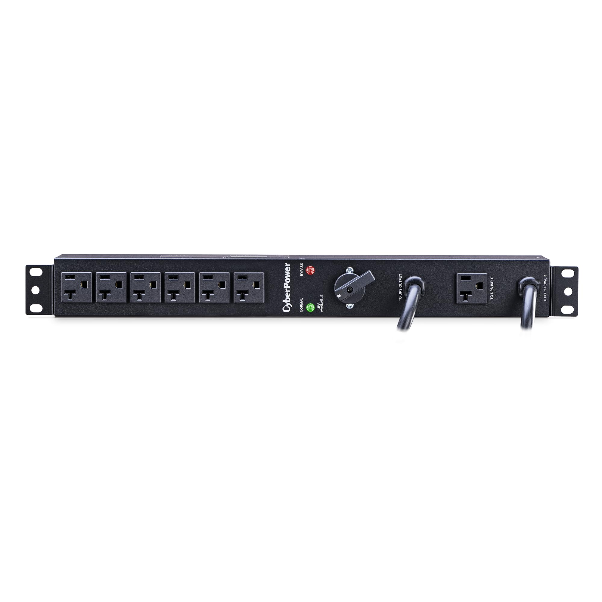 CyberPower MBP20A6 Maintenance Bypass PDU, 120V/20A, 6 Outlets, 1U Rackmount Black
