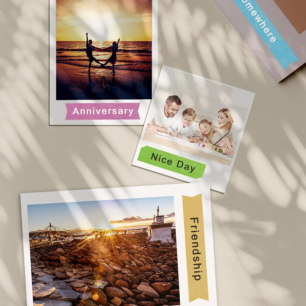 Pristar Compatible for DYMO D1 Label Tape 12mm 0.47" Work with DYMO COLORPOP Label Maker LabelManager 160 280 420P, Black on Silver/Gold/Green Glitter, White on Blue/Pink/Purple Glitter, 6-Pack - Image 5