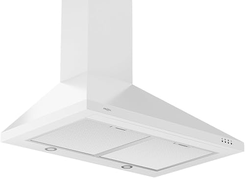 Ancona AN-1184 WPPW430 30" 400 CFM Convertible Montaje en Pared Clásico Estilo Pirámide Campana extractora en Blanco