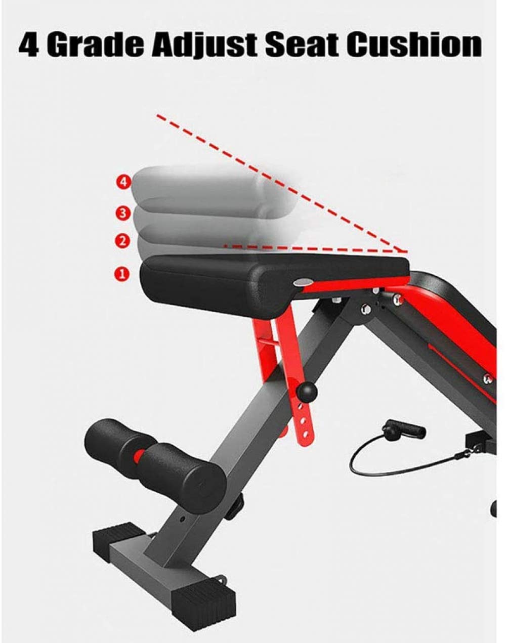 CLQ Panca Pieghevole Regolabile per Palestra Panca Multifunzione per Allenamento Panca per Tutto Il Corpo Attrezzatura da Palestra con Struttura in Acciaio