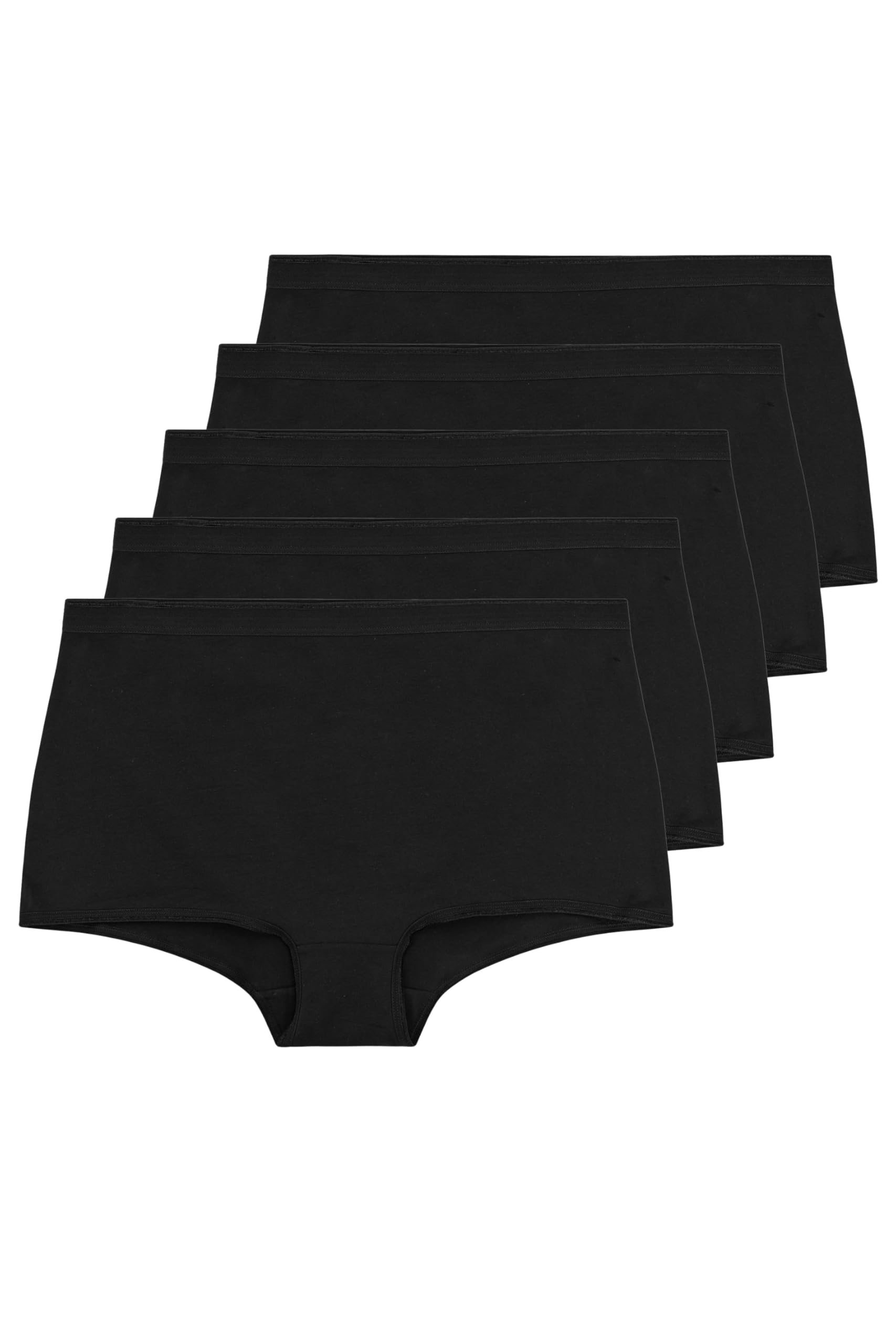 Yours Women's 5 Pack Brief Multipack in Black | Size: 14-16