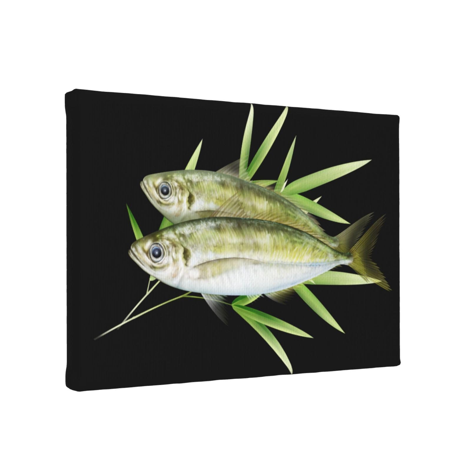 Amazon.co.jp: アートポスター フレーム 装飾画 二匹のアジ 鯵 魚 