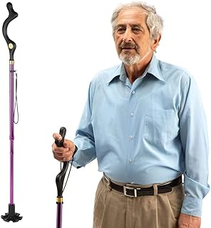 Walking Cane for Men and Women - Special Balancing Stick With 10 Adjustable Heights - Self Standing, Folding, Portable, Collapsible, and Comfortable