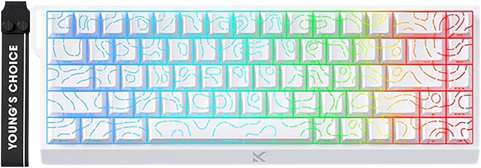 JOMKIZ MCHOSE ACE 68 Pro Wired Magnetic Switch Mechanical Gaming Keyboard, Rapid Trigger 60% Hall Effect Keyboard, Hyper-Fast Adjustable Actuation, 8K Hz Polling Rate, RGB HotSwap, for PC/Mac, White-image-27