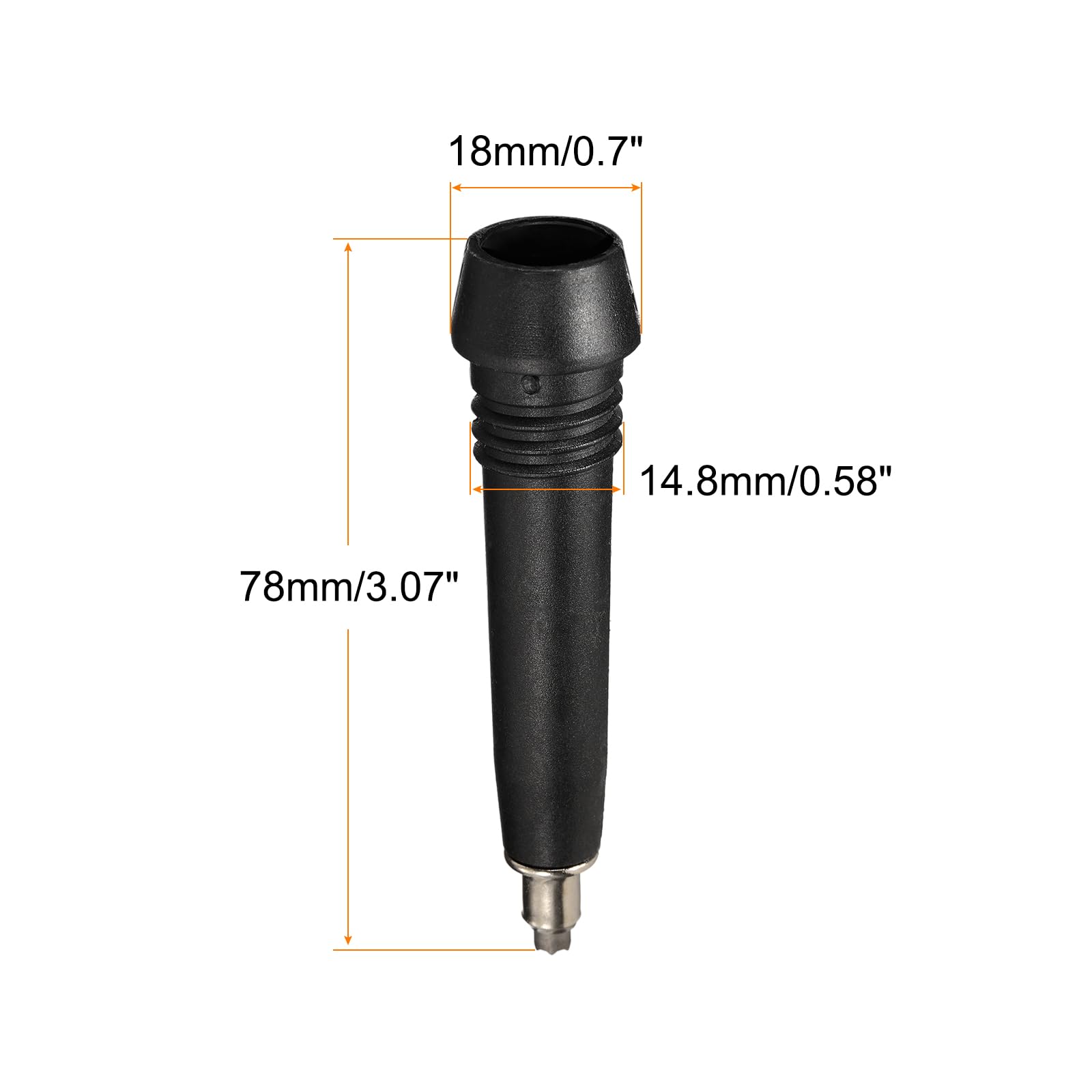 PATIKIL Trekking Pole Accessories, 2Pcs Tungsten Steel Rod Tips Protectors Replacement for Outdoor Hiking Climbing