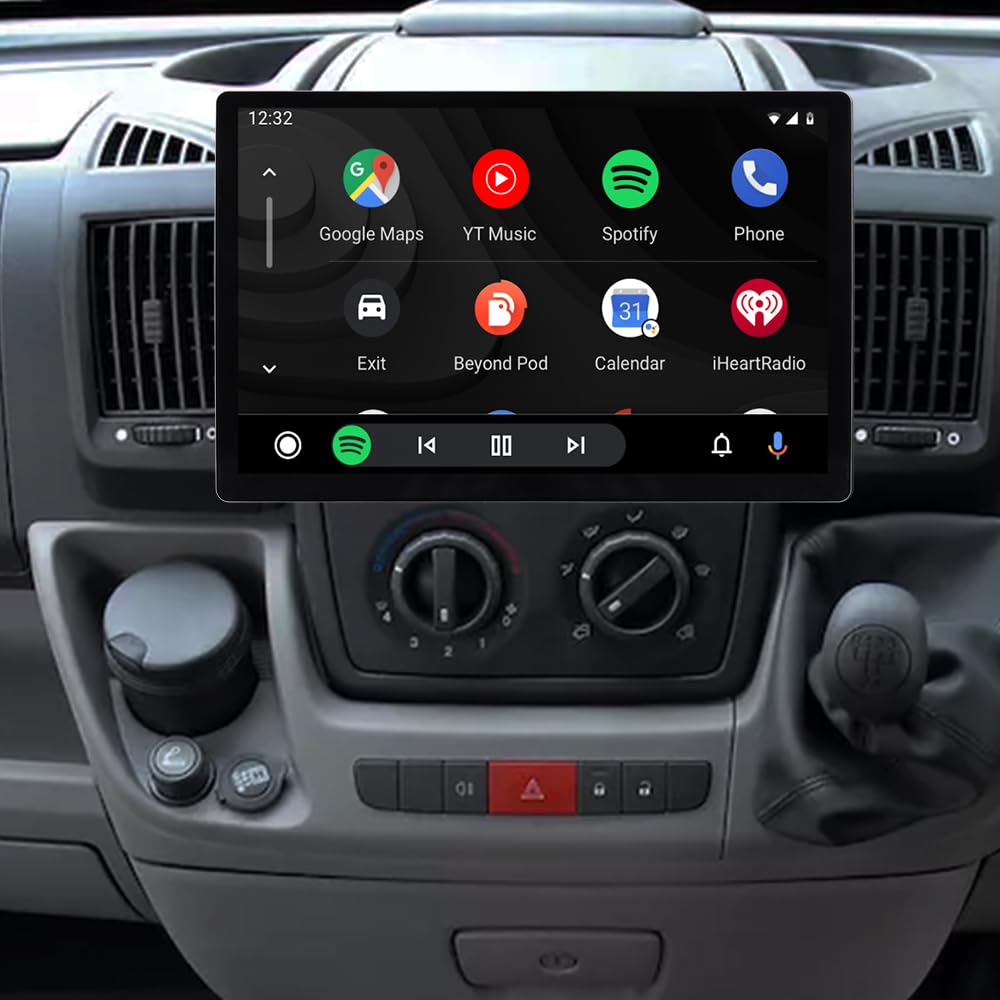 Autoradio pour Fiat Ducato/Peugeot Boxer/Citroën Jumper 2007-2023 | Ecran 13,1 Pouces QLED 2K, 8 cœurs, Android 15, 4+64GB, CarPlay Android Auto sans fil, 4G + Wi-Fi, Bluetooth 5.0, GPS