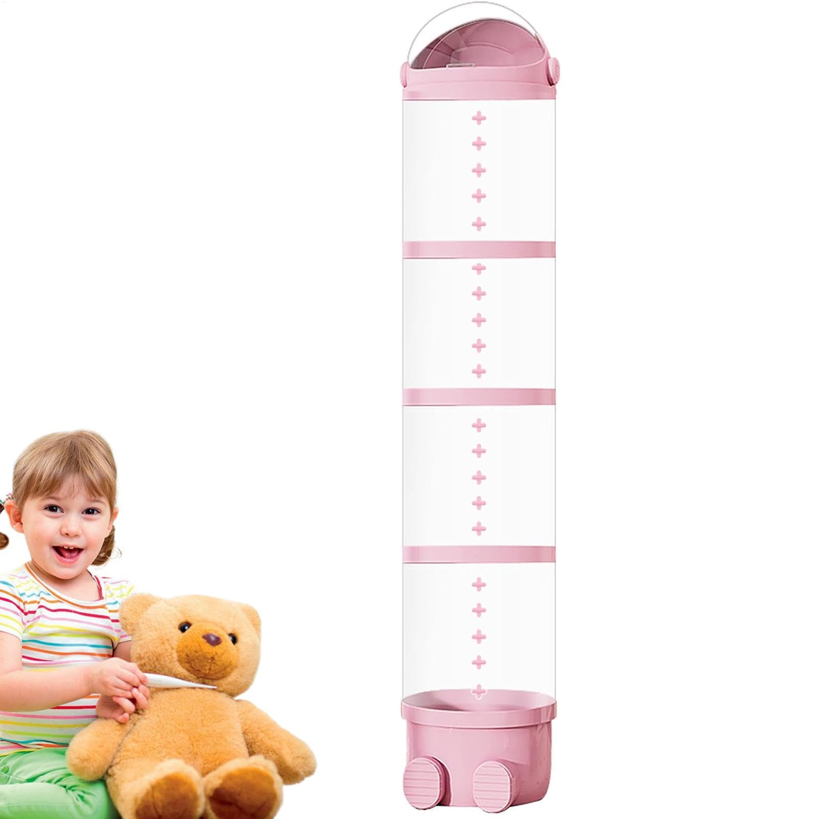Grande organizer per peluche - Torre trasparente per animali di peluche, Zoo portaoggetti per animali di peluche | Tubo portaoggetti per animali di peluche con maniglia, Scatola portaoggetti trasparen