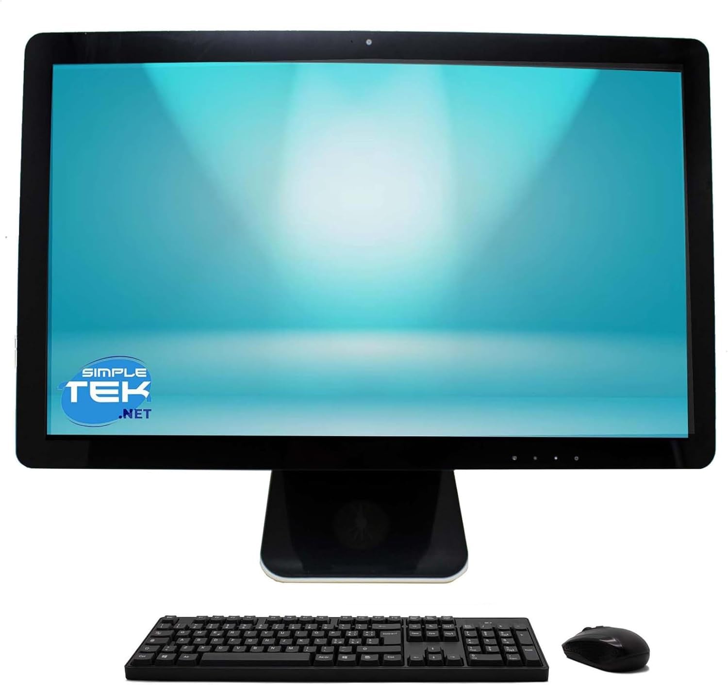 SIMPLETEK – All in one PC 23" Full HD i3 16GB 120GB Windows 11 Pro AiO | Con webcam e casse integrate | HDMI e Kit Mouse e Tastiera wireless (Ricondizionato)