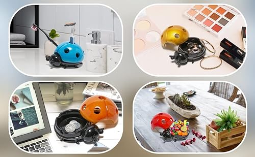 Garden Statue Ladybug Decoration Outdoor Lawn Décor Statue For Patio Desktop Decoration Gift For Home Office Balcony Yard Lawn #TOP7