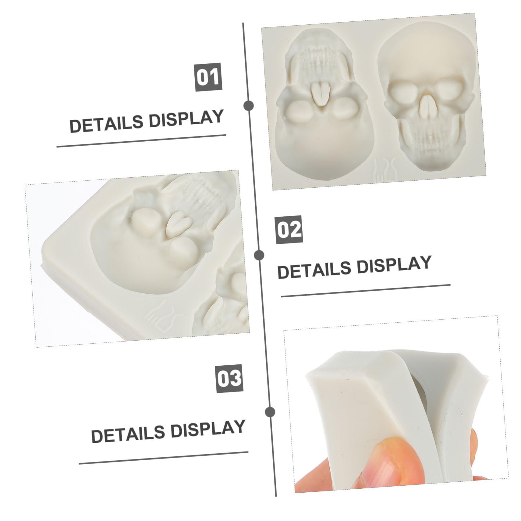 TOPBATHY 8 Juegos Molde De Calavera Panal Bombones Moldes De Corazón para Hornear Postres Mini Barras De Chocolate Cortadores De Galletas Bollos Cubitos Gel De Sílice Rosa 2 Piezas * 8