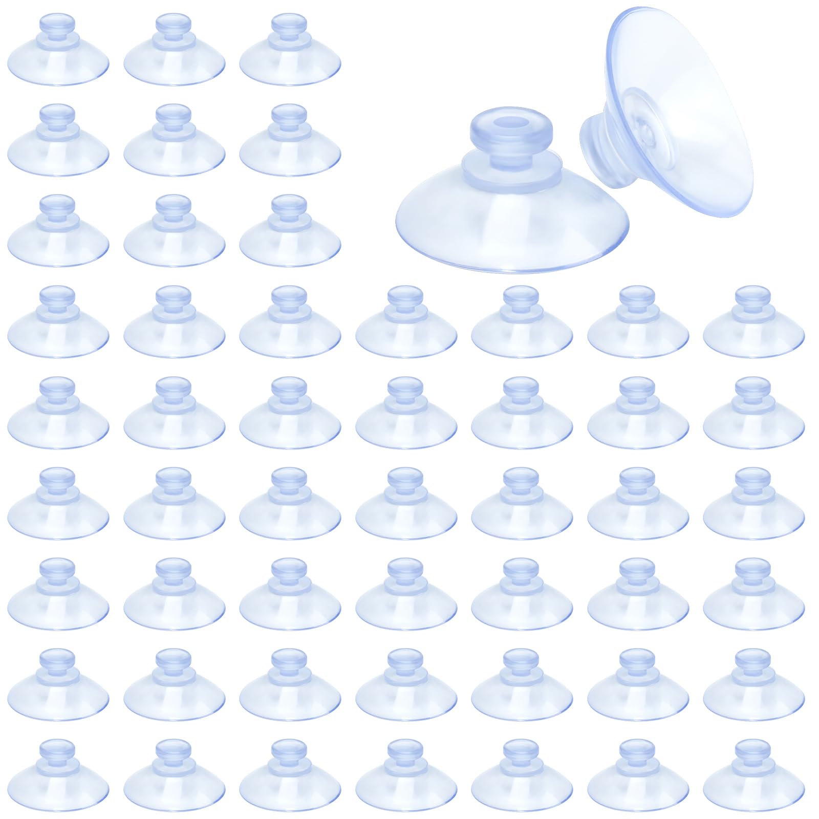 Suction Cups,50 PCS 20 mm Suction Cup Plastic Sucker Pads Without Hooks for Outdoor, Kitchen, Bathroom, Window, Mirror