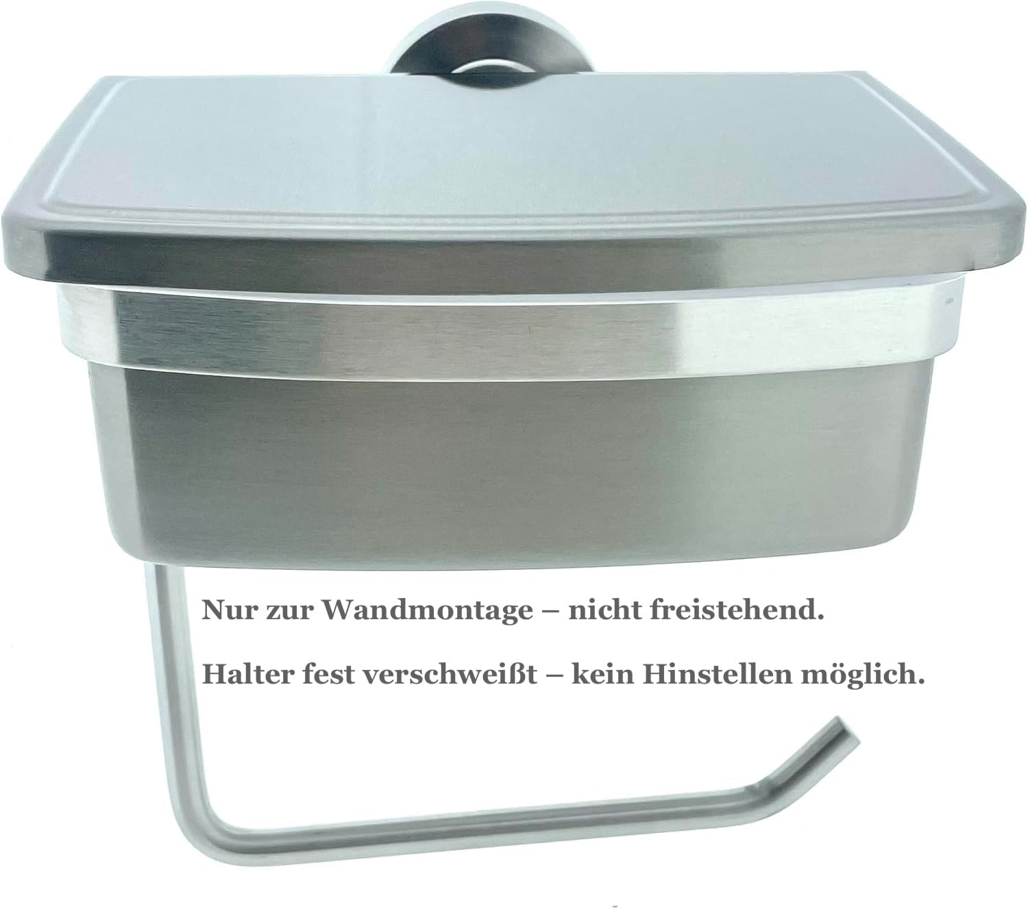 RB&G Premium Feuchttücherbox- aus hochwertigem Edelstahl/kein Austrocknen der Tücher zur Wandmontage ausschließlich