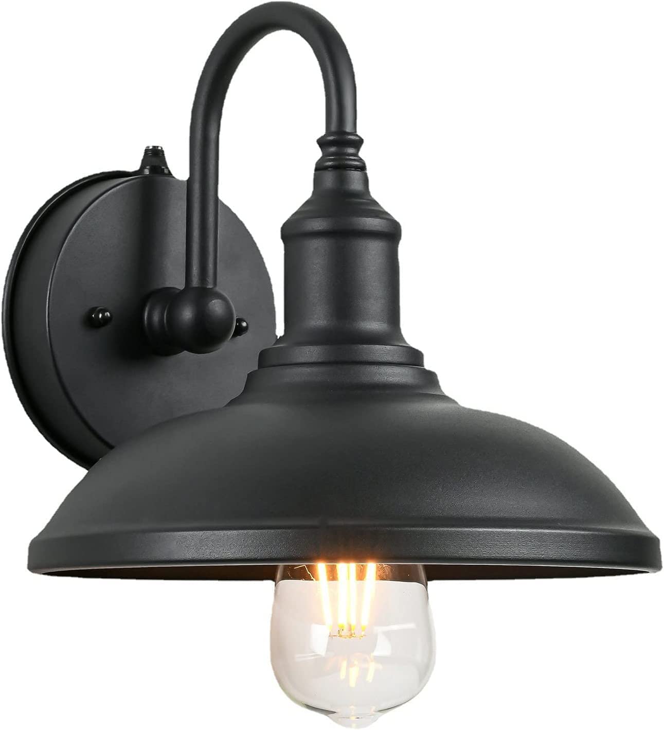 Applique extérieure étanche LED noire luminaire mural 110-240V éclairage terrasse jardin patio