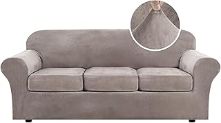 H.VERSAILTEX Modern Velvet Plush High Stretch Sofa Slipcover Furniture P...