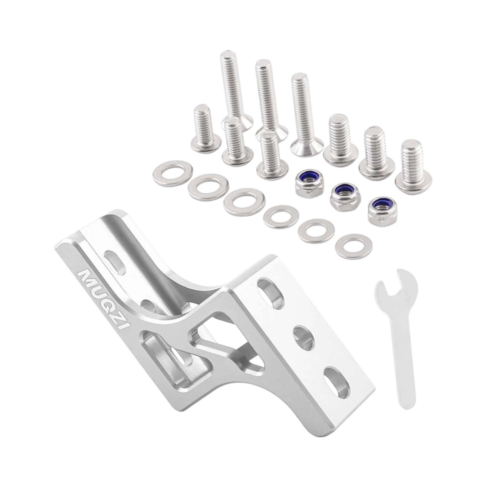 Yiju Folding Bike Nose Light Converter DIY Modified Heavy Duty Multiuse Front Bag Carrier Mount Raise Holder for Bicycle Outdoor, Silver