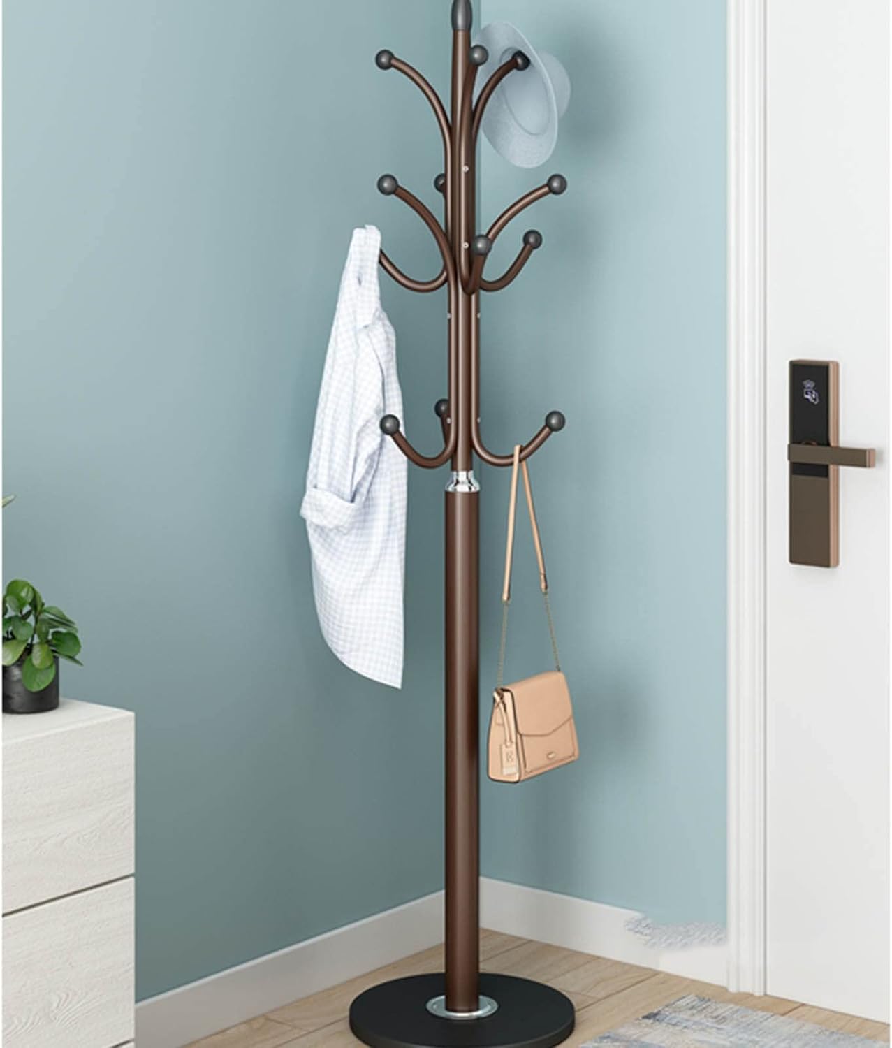 IMPREC FreeStanding Coat Rack, Hat Hanger Metal Coat