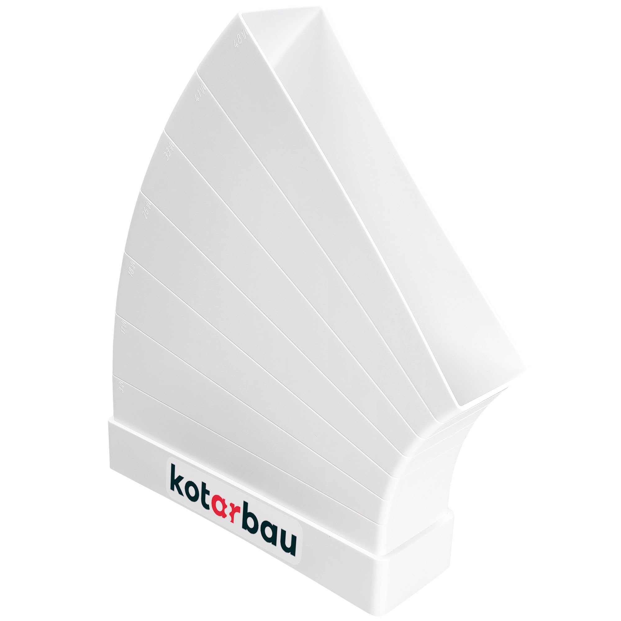 KOTARBAU® Flat Duct Bend 3° - 48° Horizontal Deflection Piece Duct Connector 60 mm x 204 mm Duct Elbow Flat Duct PVC Connector Duct Transition Exhaust Air Supply Air