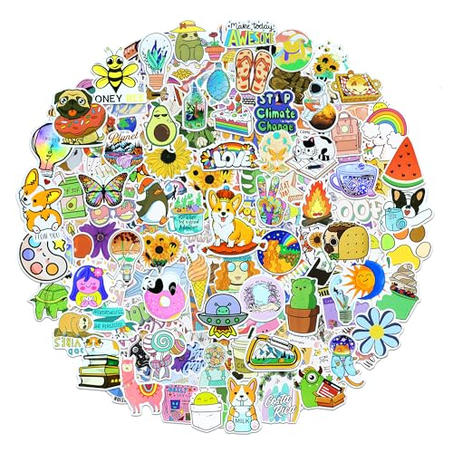 200Pcs Water Bottle Stickers for Kids, Cute Stickers for Water Bottles, Vinyl Waterproof Aesthetic Laptop Sticker Pack Classroom Prizes Skateboard for Kids Teens Girls Students