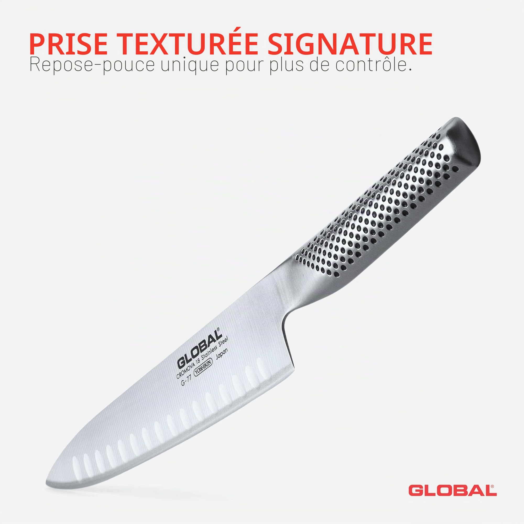 Global G-77A Couteau de chef à lame cannelée 20 cm