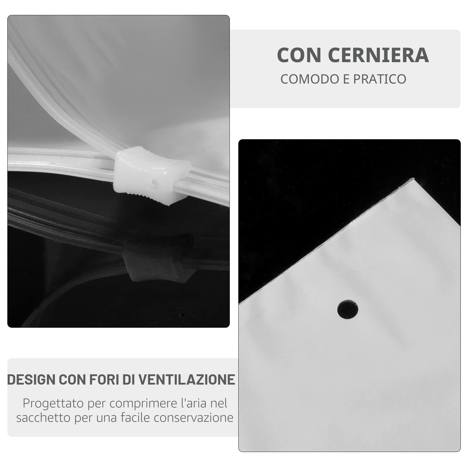 25 Pezzi Sacchetti da Viaggio per Valigia con Zip, Buste Trasparenti per Indumenti, Borsa Valigia Organizer con Cerniera Risigillabili per Vestiti, Biancheria Intima, Scarpe, Cosmetico (5 Taglie)