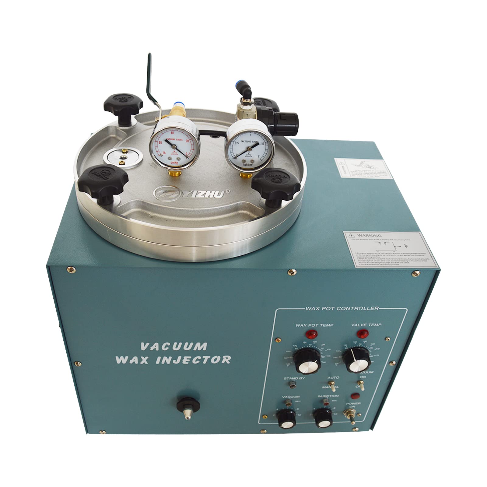 INTBUYING Vacuum Wax Injector Jewelry Casting Machine High Precision Jewelry Vacuum Forming Machine Vacuum Jewelry Wax Injection 3KG Capacity Adjustable Pressure for Jeweler Tools 110V