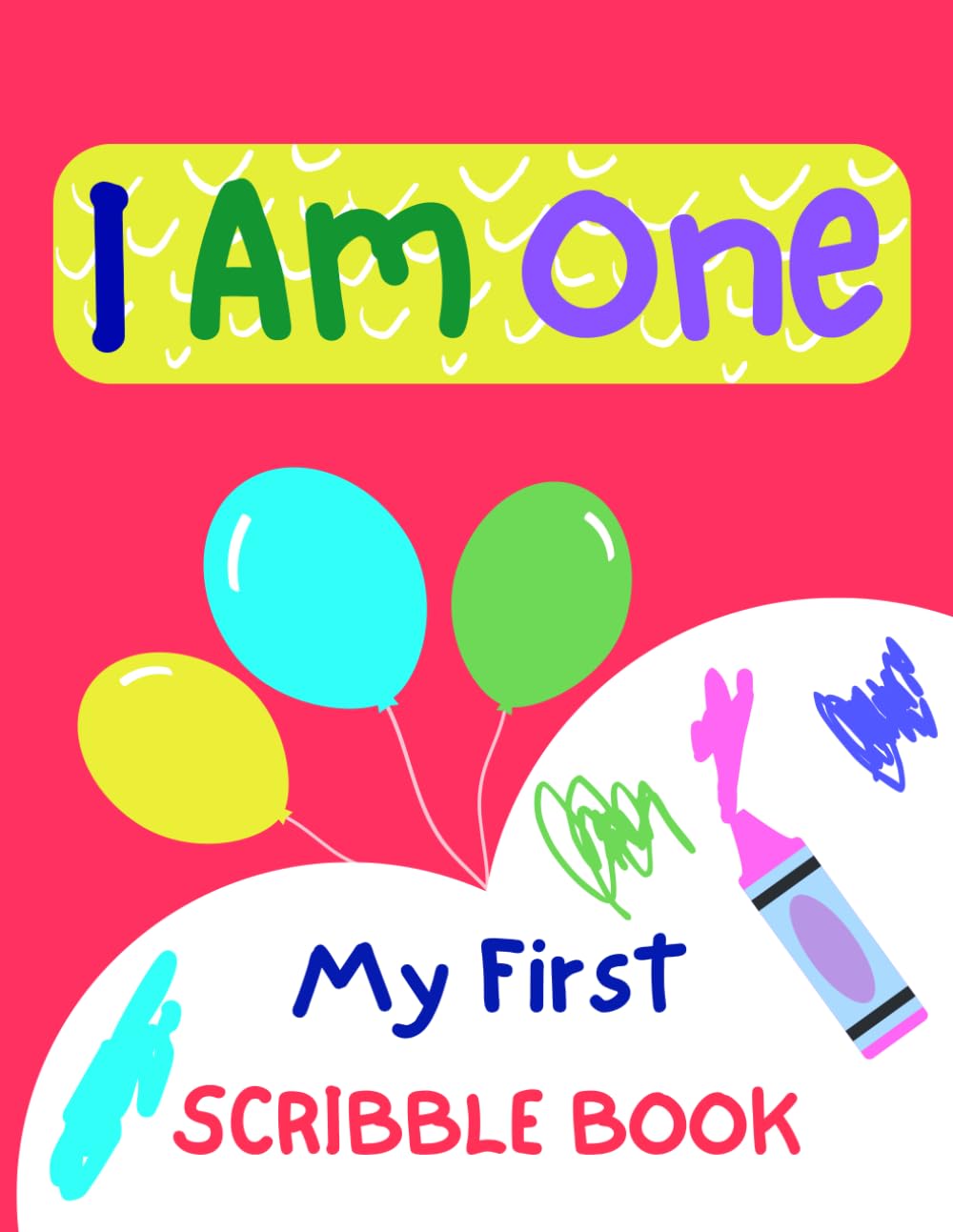 First Scribble Book: 120 pages Large Drawing Book For 1-2 Years Old Baby , Toddlers - Gift For 1 Year Old - Blank Pages To Draw , Doodle And Scribble