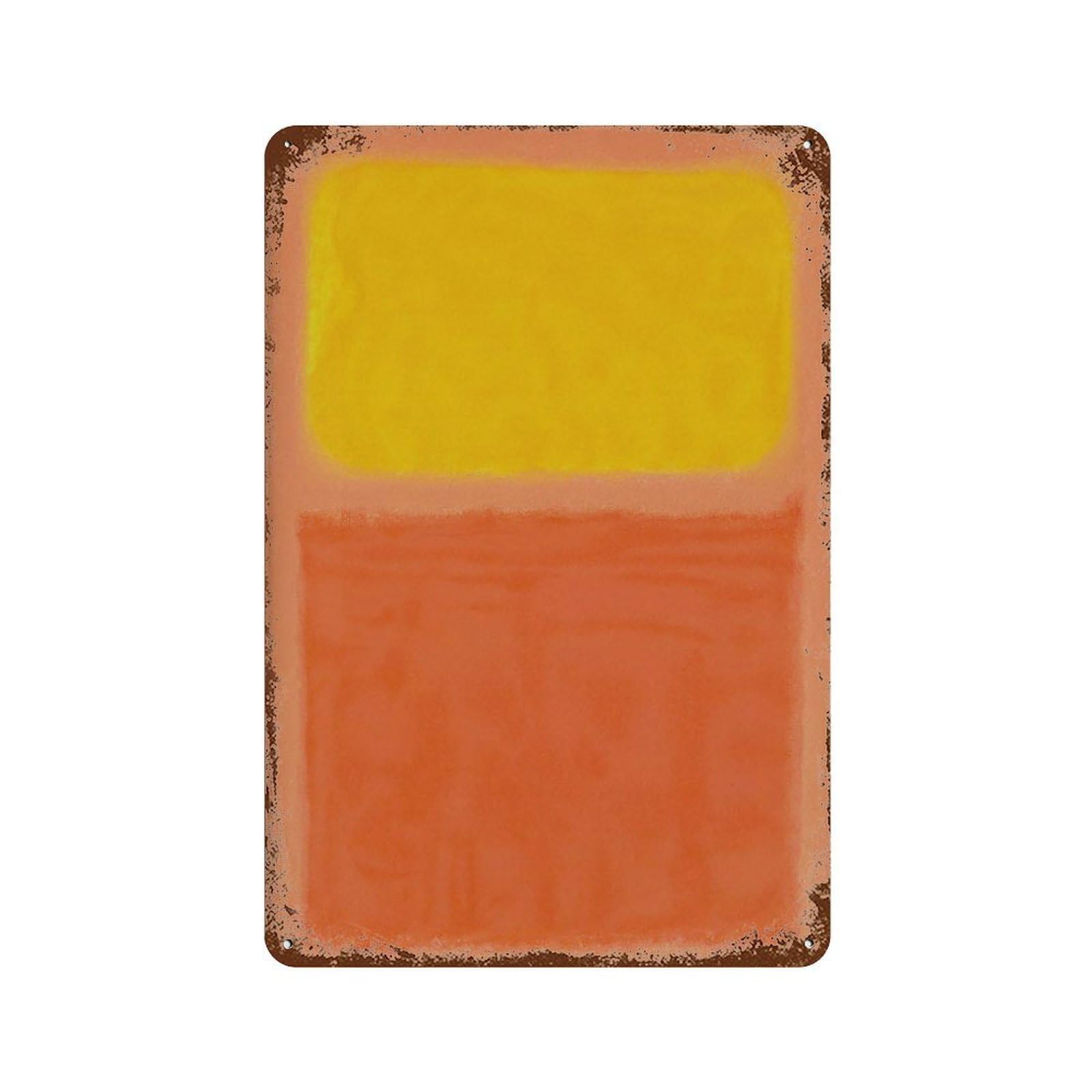 xiaoxiaoshen Mark Rothko Orange Abstract Exhibition Wall Decor Art Metal Tin Poster Modern Home Decor Art Home Bar Shop Decorations Vintage Sign 30x20cm