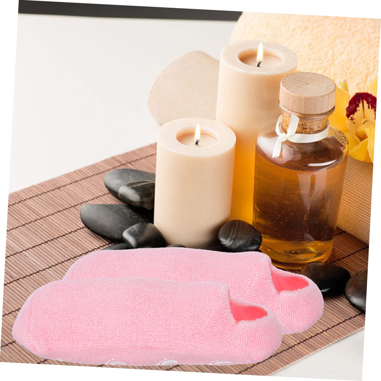 3paia Socks Idrogel Con Gel Idratante Di Calzini Antiscivolo Per Donna e Ragazza Comfort Per Piedi Secchi e Screpolati Per Spa e Notte