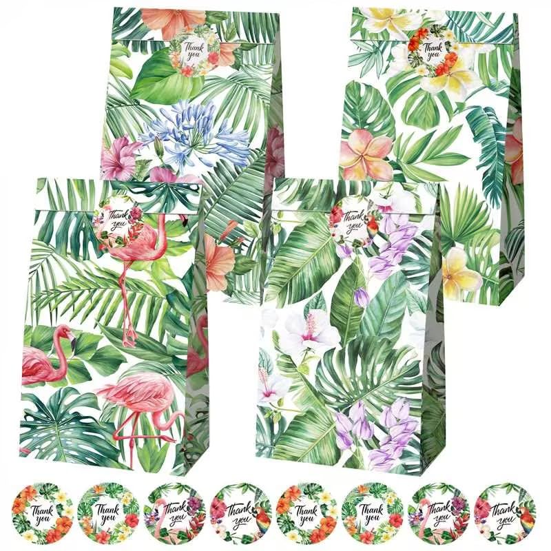Sacs à dragées Luau Aloha woric (lot de 36) avec autocollants pour anniversaire