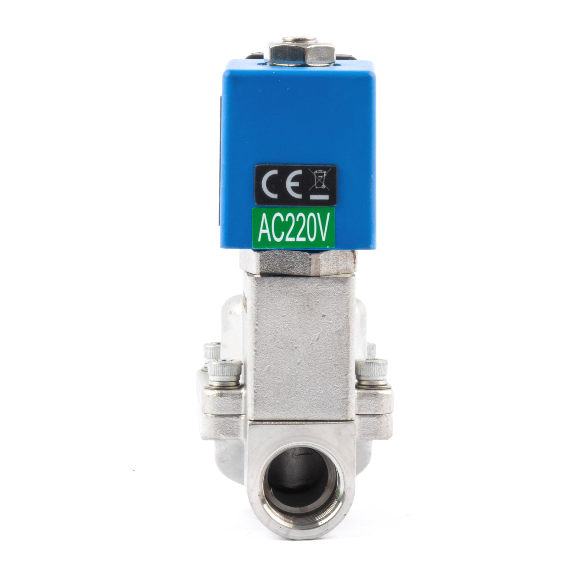 U.S. Solid Electroválvula de alta presión - 1/2", 100 bar, acero inoxidable, 220 V AC, resistente a altas temperaturas de -60 a 120 ℃