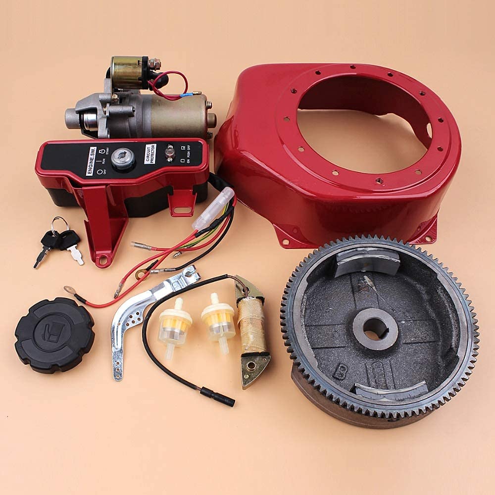Kit Motore Bobina di Ricarica Interruttore volano avviamento Elettrico per Honda GX160 GX200 generatore Motore a Gas Cinese 168F 5.5HP 4 Tempi