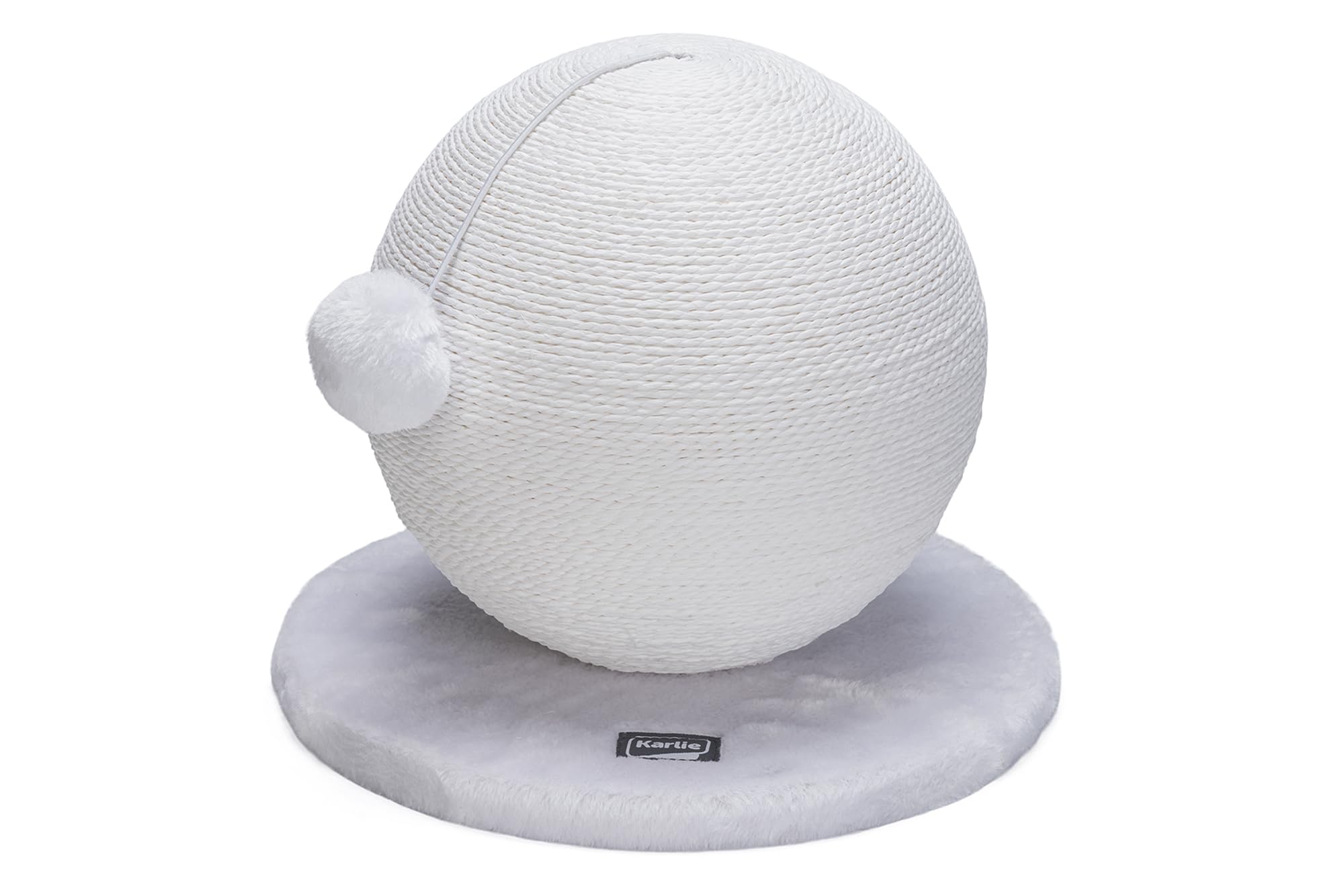 Karlie Boule à gratter pour Chat - Bolly - 30,5 x 30,5 x 28 cm - Blanc
