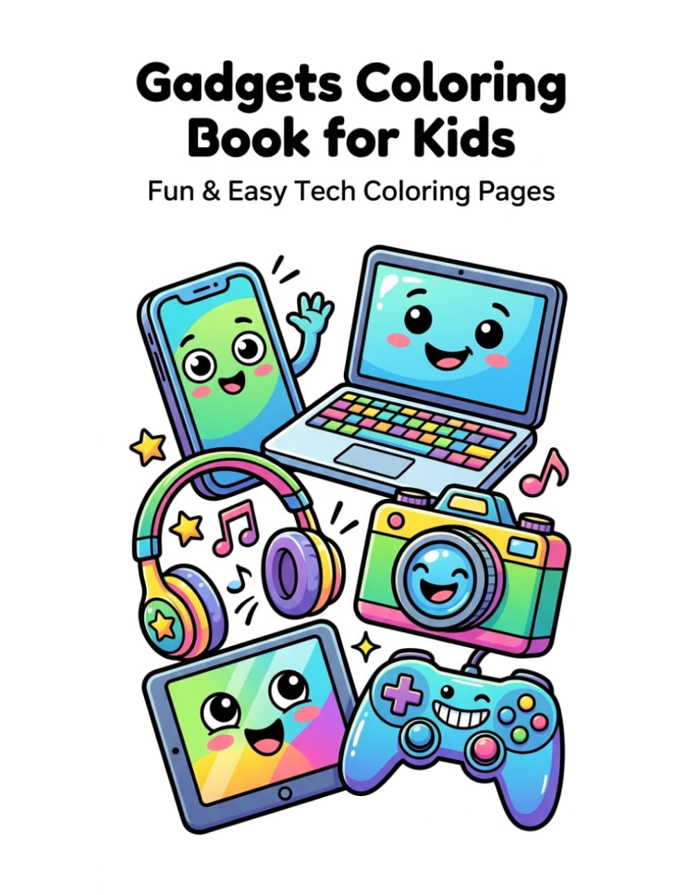 Gadgets Coloring Book for Kids: Fun and Easy Tech Coloring Pages