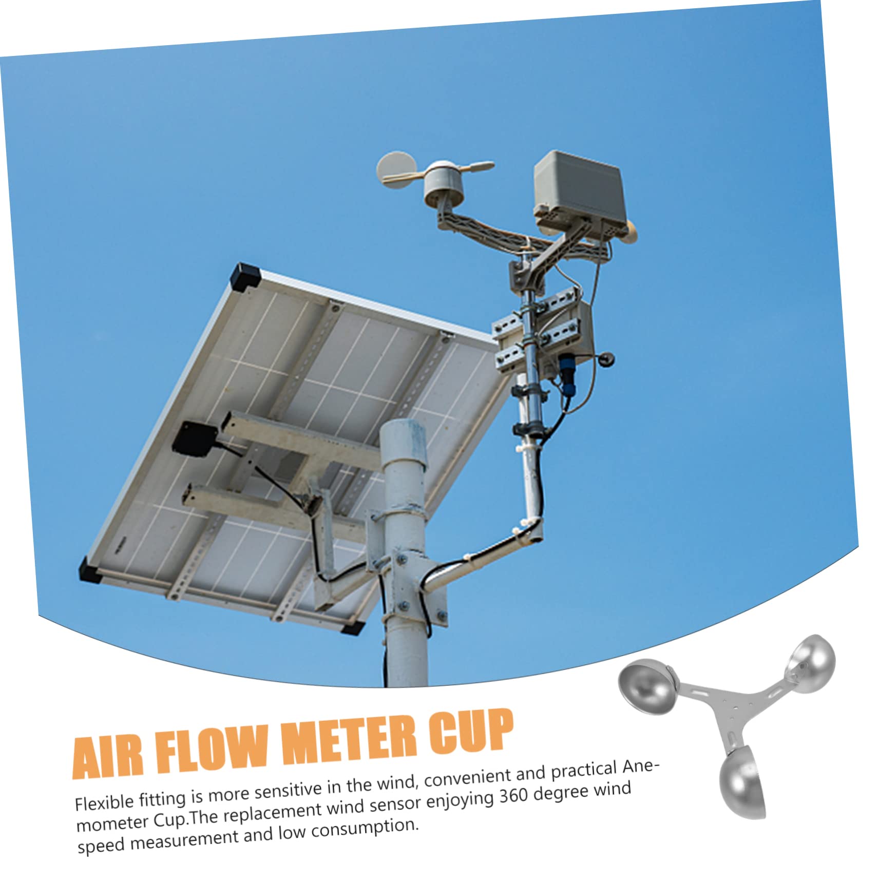HANABASS 2stücke Windgeschwindigkeitsmessgerät Cup Anemometer Sensor Für Präzise Luftstrommessung Für Wetterstationen Und Navigation Leicht Und Tragbar