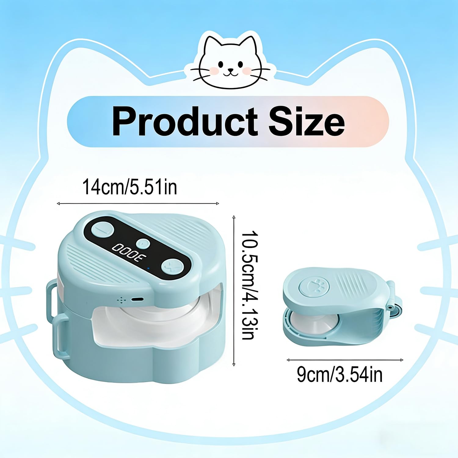 Giocattoli per gatti elettrici, tapis roulant, automatici/telecomandato, per gatti, modalità auto e manuale, ricaricabili USB, giocattolo interattivo simulato per gatti (blu)