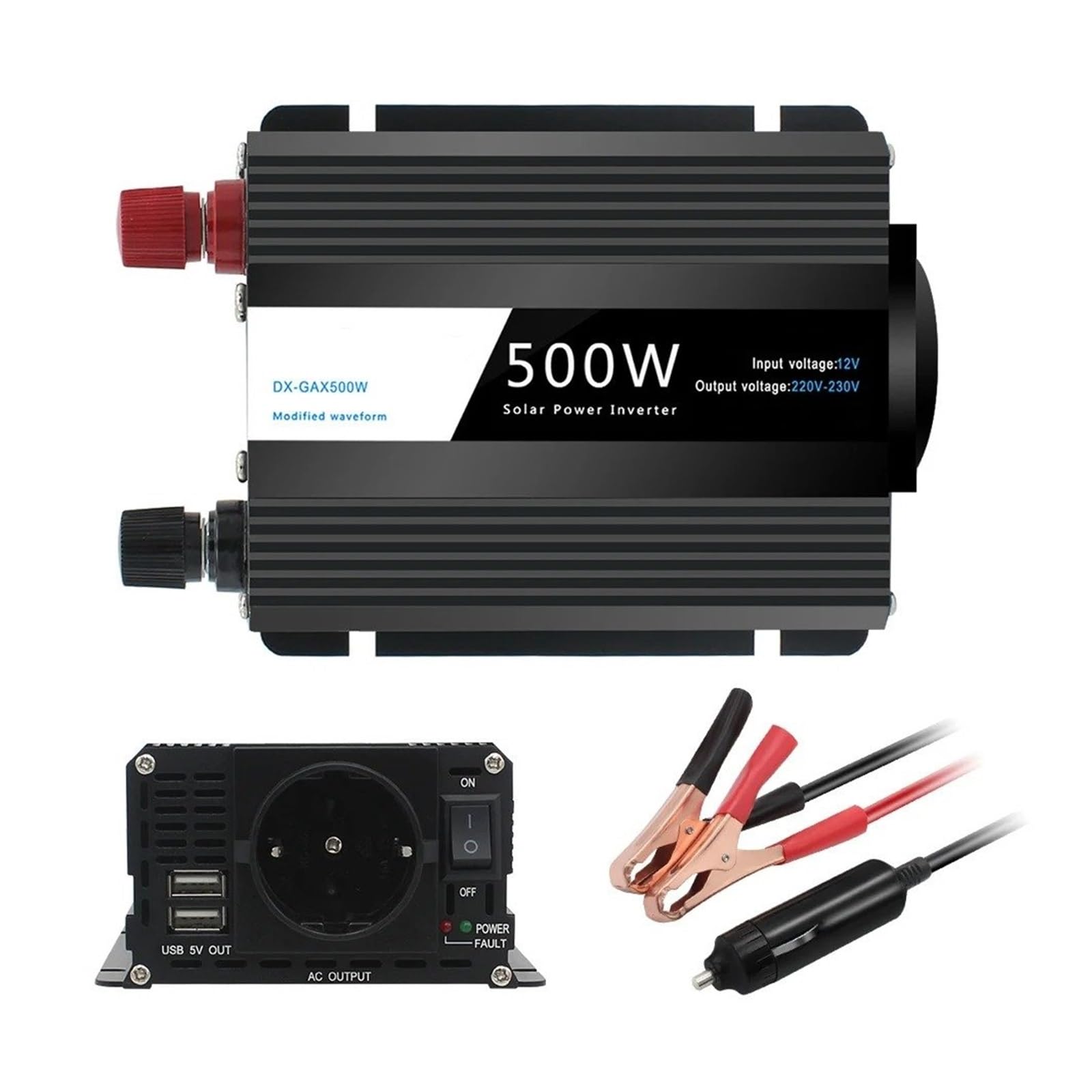 Inversor Corriente para Coche 12 V 220 V 500 W 12 V 220 V 50 Hz para Encendedor De Cigarrillos Convertidor