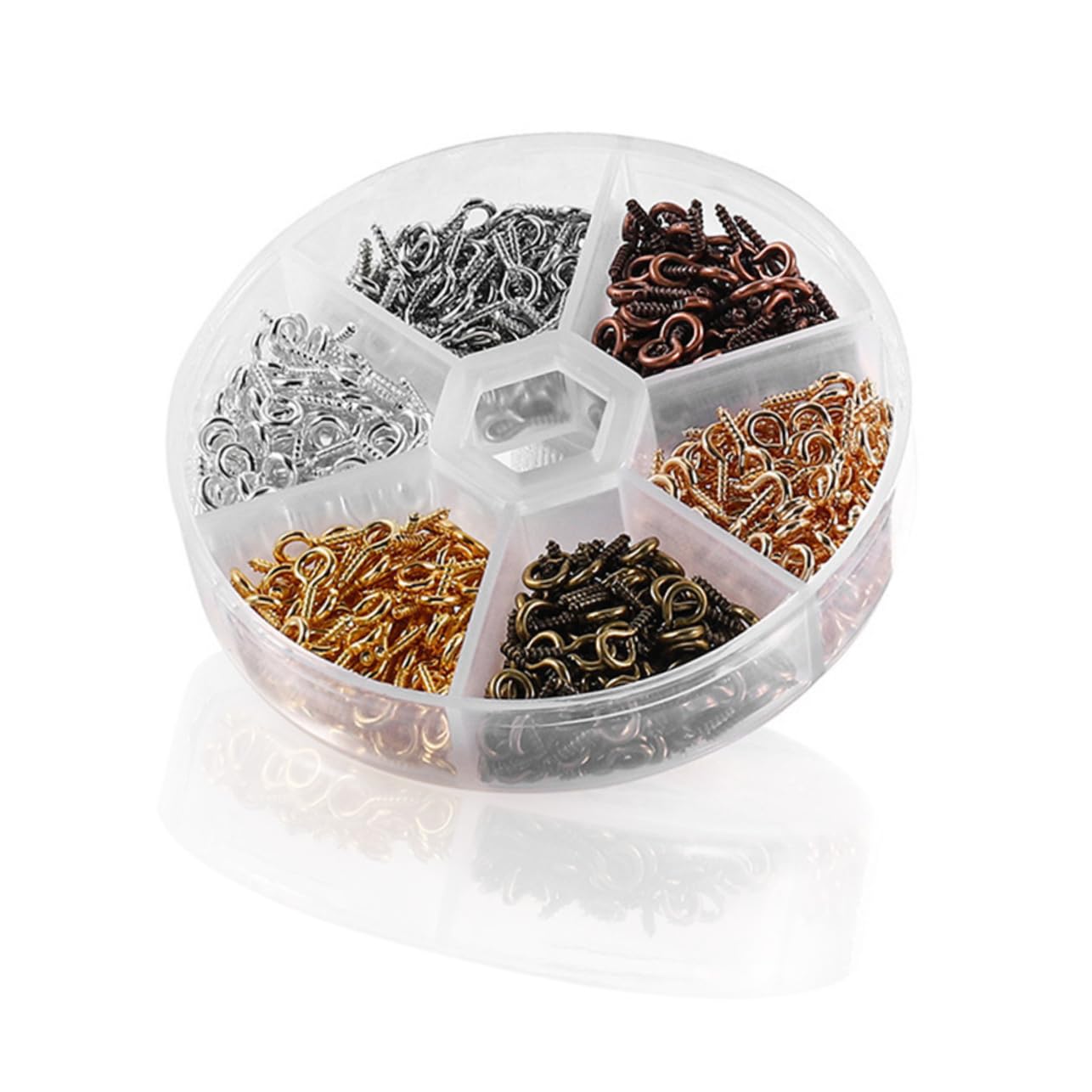 Balacoo Strong Craftsmanship Metal 600pcs Eye Bolt Screw Hooks for DIY Pendant Jewelry Making Supplies